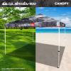 imageQUIKSILVER 10x10 Pop Up Canopy  Beach Tent with One Push Setup  Outdoor Sun Shade for Beach Events Parties Camping  Portable Gazebo with Carry Bag