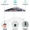 imageQUIKSILVER 10x10 Pop Up Canopy  Beach Tent with One Push Setup  Outdoor Sun Shade for Beach Events Parties Camping  Portable Gazebo with Carry Bag
