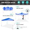 imageQUIKSILVER 10x10 Pop Up Canopy  Beach Tent with One Push Setup  Portable Outdoor Sun Shade for Beach Events Parties Camping  Easy Setup Gazebo with Carry Bag