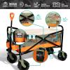 imageQUIKSILVER Folding Beach Wagon Cart  HeavyDuty Collapsible Utility Wagon with AllTerrain Wheels Large Storage Capacity and Adjustable Handle  Ideal for Beach Camping and Outdoor Adventures