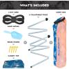 imageQUIKSILVER Portable Beach Shelter  UPF 50 Sun Protection Tent with Sandbag Anchors ampamp Ventilation Lightweight ampamp Waterproof for Beach Camping or Outdoor Use  Fits 4 Adults