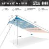 imageQUIKSILVER Portable Beach Shelter  UPF 50 Sun Protection Tent with Sandbag Anchors ampamp Ventilation Lightweight ampamp Waterproof for Beach Camping or Outdoor Use  Fits 4 Adults