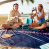 imageQUIKSILVER SandFree Beach Mat  Large Waterproof Outdoor Picnic Blanket Lightweight Foldable Mat for Beach Camping Park or Travel  Fits 46 People QuickDry Durable