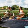 imageQUIKSILVER SandFree Beach Mat  Large Waterproof Outdoor Picnic Blanket Lightweight Foldable Mat for Beach Camping Park or Travel  Fits 46 People QuickDry Durable