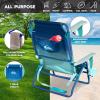 imageQuiksilver 2Pack Beach Chair Bundle  Lightweight Folding Chairs with Adjustable Recline Cup Holders and Carry Bags  Portable and Durable Chairs for Beach Camping or Outdoor Events