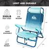 imageQuiksilver Beach Chair  Lightweight Folding Chair with Adjustable Recline and Cup Holder  Portable and Durable Chairs for Beach Camping or Outdoor Events