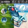 imageQuiksilver Beach Chair  Lightweight Folding Chair with Adjustable Recline and Cup Holder  Portable and Durable Chairs for Beach Camping or Outdoor Events