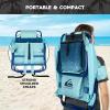 imageQuiksilver Beach Chair  Lightweight Folding Chair with Adjustable Recline and Cup Holder  Portable and Durable Chairs for Beach Camping or Outdoor Events