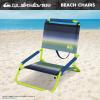 imageQuiksilver Low Beach Chair  Lightweight Folding Chair with Adjustable Recline and Cup Holder  Portable and Durable Chairs for Beach Camping or Outdoor Events