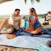 imageQuiksilver SandFree Beach Mat  Large WaterResistant Outdoor Picnic Blanket Lightweight Foldable Mat for Beach Camping Park or Travel  Fits 46 People QuickDry Durable
