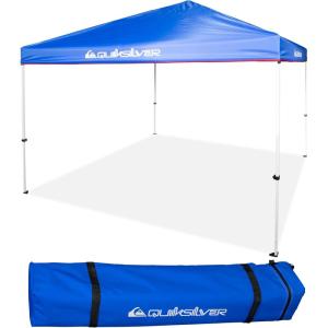imageQUIKSILVER 10x10 Pop Up Canopy  Beach Tent with One Push Setup  Portable Outdoor Sun Shade for Beach Events Parties Camping  Easy Setup Gazebo with Carry Bag