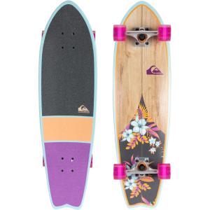 imageQUIKSILVER Fishtail Cruiser Skateboard Bright Floral 32 Inches  Perfect for Girls Boys and Kids Ages 8  Stylish Durable and Fun Skateboard for Young RidersBright Floral