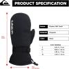 imageQuiksilver Boys Mission Mittens  Waterproof ampamp Insulated Adjustable Cuff Nose ampamp Goggles WipeBlack