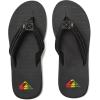 imageQuiksilver Mens Carver Suede 3 Point Flip Flop Athletic SandalBlackYellowRed
