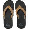 imageQuiksilver Mens Carver Suede 3 Point Flip Flop Athletic SandalBrownBlackBrown