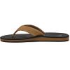 imageQuiksilver Mens Carver Suede 3 Point Flip Flop Athletic SandalBrownBlackBrown