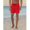 imageQuiksilver Mens Solid Elastic Waist Volley Boardshort Swim Trunk Bathing SuitHigh Risk Red