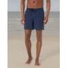 imageQuiksilver Mens Solid Elastic Waist Volley Boardshort Swim Trunk Bathing SuitNavy Blazer