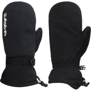 imageQuiksilver Boys Mission Mittens  Waterproof ampamp Insulated Adjustable Cuff Nose ampamp Goggles WipeBlack