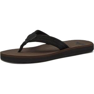 imageQuiksilver Mens Carver Suede 3 Point Flip Flop Athletic SandalBrown 1