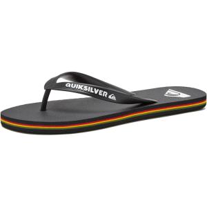 imageQuiksilver Mens Molokai Flip Flop Athletic SandalBlackRedGreen