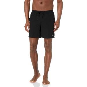 imageQuiksilver Mens Solid Elastic Waist Volley Boardshort Swim Trunk Bathing SuitBlack