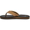 imageQuiksilver Boys Carver Suede Fixed Strap Kids Flip Flop Youth SandalBrownBlackBrown