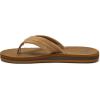 imageQuiksilver Boys Carver Suede Fixed Strap Kids Flip Flop Youth SandalTan  Solid