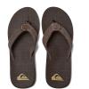 imageQuiksilver Mens Carver Suede 3 Point Flip Flop Athletic SandalDemitasse Solid