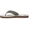 imageQuiksilver Mens Carver Suede 3 Point Flip Flop Athletic SandalGreyWhiteGrey