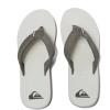 imageQuiksilver Mens Carver Suede 3 Point Flip Flop Athletic SandalGreyWhiteGrey