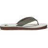 imageQuiksilver Mens Carver Suede 3 Point Flip Flop Athletic SandalGreyWhiteGrey