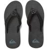 imageQuiksilver Mens Carver Suede 3 Point Flip Flop Athletic SandalSolid Black