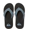 imageQuiksilver Mens Monkey Wrench 3 Point Flip Flop Athletic SandalGreyBlackGrey