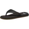 imageQuiksilver Mens Monkey Wrench 3 Point Flip Flop Athletic SandalBlackBrown