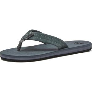 imageQuiksilver Boys Carver Suede Fixed Strap Kids Flip Flop Youth SandalGreyGreyBlack