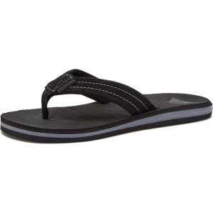 imageQuiksilver Boys Carver Suede Fixed Strap Kids Flip Flop Youth SandalSolid Black