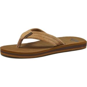imageQuiksilver Boys Carver Suede Fixed Strap Kids Flip Flop Youth SandalTan  Solid
