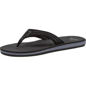 imageQuiksilver Mens Carver Suede 3 Point Flip Flop Athletic SandalSolid Black