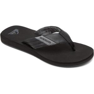 imageQuiksilver Mens Carver Tropics Ii FlipFlopBlackBlackGrey Carver Tropics Ii