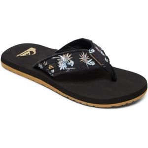 imageQuiksilver Mens Monkey Abyss ThreePoint SandalBlack Black White Black Xkwk