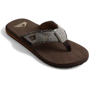 imageQuiksilver Mens Monkey Abyss ThreePoint SandalBrown 1
