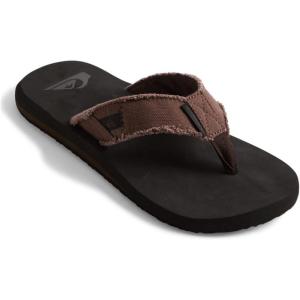 imageQuiksilver Mens Monkey Abyss ThreePoint SandalBrown Sole Black Upper Brown