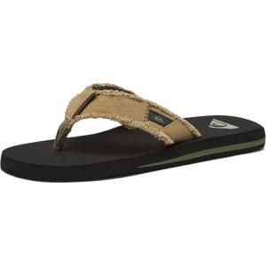 imageQuiksilver Mens Monkey Abyss ThreePoint SandalGreenBlackBrown