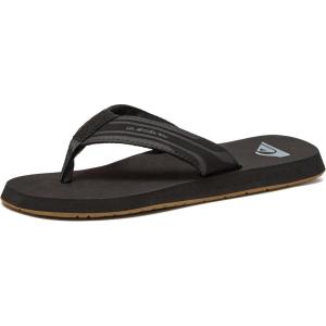 imageQuiksilver Mens Monkey Wrench 3 Point Flip Flop Athletic SandalBlackBrown