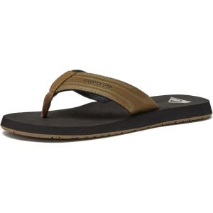 imageQuiksilver Mens Monkey Wrench 3 Point Flip Flop Athletic SandalTanSolid