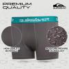 imageQuiksilver Boys Underwear 4 Pack Boxer Briefs for Boys 618 Durable Stretch Breathable Moisture WickingGrey black mint Floral greenBlack