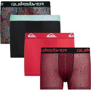 imageQuiksilver Boys Underwear 4 Pack Boxer Briefs for Boys 618 Durable Stretch Breathable Moisture WickingMulti  Red  Grey  Asst