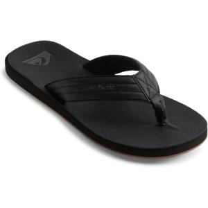imageQuiksilver Mens Carver Nubuck ThreePoint SandalBlack Solid Black Sbkm