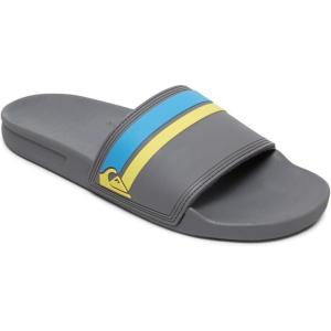 imageQuiksilver Mens Rivi Slide Sandal With Hydrobound ComfortGrey Grey Blue Yellow Xsby